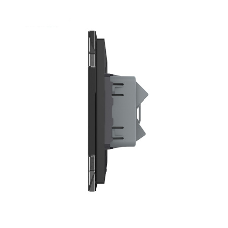 Розетка электрическая универсальная 16А 1 пост, цвет черный Livolo