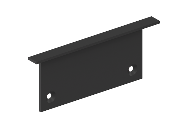 Donel Боковая глухая заглушка для профиля DN18512 Цвет:Черный матовый RAL9005,Серия:DN8ALE
