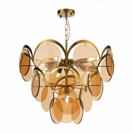 Люстра подвесная Латунь/Янтарный E14 9*60Вт SL1161.333.09 ST LUCE