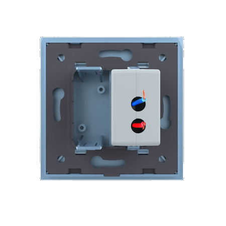 Розетка USB с блоком 5В 2.1А Синяя Livolo