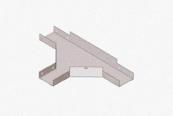Лоток тройниковый замковый глухой ОТЗГ 400х50 УХЛ1, горячее цинкование, S1,0