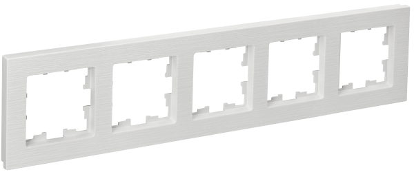 BRITE Рамка 5-мест. РУ-5-Бр бел. рифленый IEK