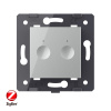 Двухклавишный сенсорный выключатель ZigBee Module, цвет серый (механизм) Livolo