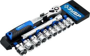 ТС-12 набор торцовых головок 12 предм. Серия Профессионал. ЗУБР