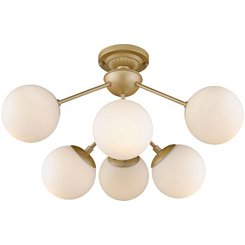 Люстра потолочная Шампань/Белый E27 6*60Вт WE236.06.407 WERTMARK