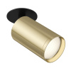 Встраиваемый светильник 1*GU10 10Вт Черный с Золотом IP20 FOCUS S C049CL-1BG Technical