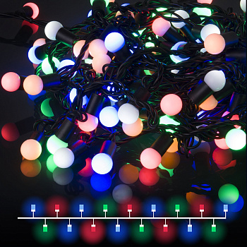 Гирлянда нить с мерцанием 10м IP65 (400-103 мульти) Eurosvet