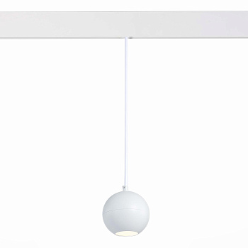 Магнитный трековый светильник подвесной Белый LED 1*12Вт 4000К 750Lm Ra>80 36° IP20 D100xH92 48В ST354.543.12 ST LUCE