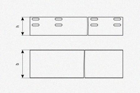 Лоток глухой ЛМГ 75х65х2000 УТ1,5, горячее цинкование, S1,5