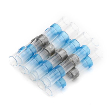 LD302-15-25 ГСИ термоусаживаемая с припоем 1,5-2,5 мм² 27A, прозрачный/голубой STEKKER