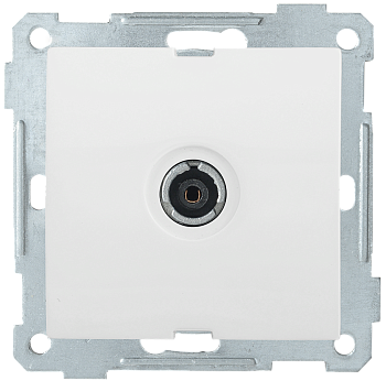 Розетка 1-местная телевизионная проходная РТВ10-0-Б BOLERO белый IEK