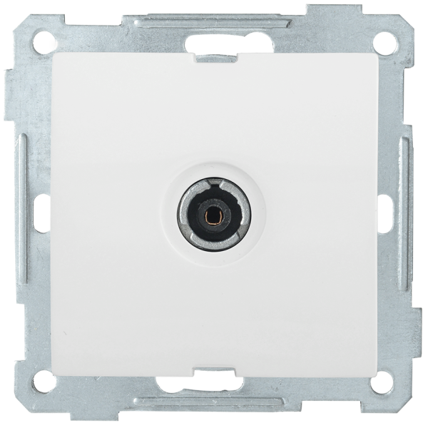 Розетка 1-местная телевизионная проходная РТВ10-0-Б BOLERO белый IEK