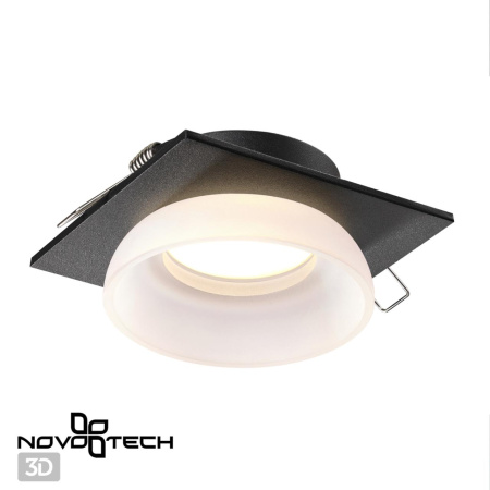 Св-к встр.IP20 GU10 9W 235V LIRIO черный E NOVOTECH