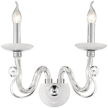 Бра Хром, Белый E14 2*40Вт WE173.02.101 WERTMARK