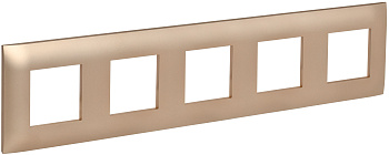 SKANDY Рамка 5-местная SK-F05Sa песочный IEK