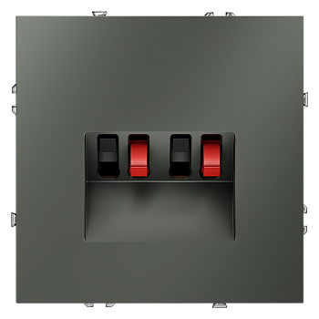 Розетка акустическая встраиваемая Voltum S70 4-местная, (титан)