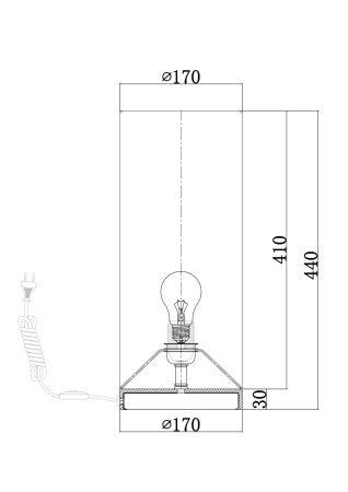 Настольная лампа 1*E27 40Вт Никель IP20 Marseille MOD039TL-01N Maytoni