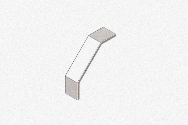 Крышка лотка замкового КЛСЗ 200х80-90 УТ1,5 для поворота трассы вниз на 90, горячее цинкование, S1,0