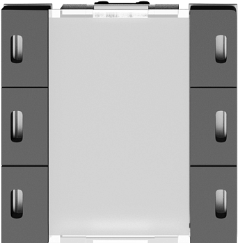 Donel сенсорный кнопочный модуль KNX, 3 группы, 55 мм, встроенный датчик температуры, функции KNX, серый, Cерия DKNX