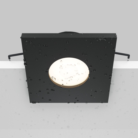 Встраиваемый светильник 1*GU10 50Вт Черный IP65 Downlight DL083-01-GU10-SQ-B Technical Maytoni