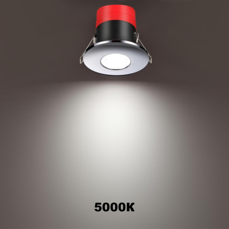 Св-к встр.св/д димм.,смена цв.темп.IP65 LED 3000К/4000К/5000К 8W 220V хром REGEN NOVOTECH