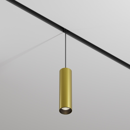 Трековый подвесной светильник LED 12Вт Черный и Латунь IP20 Magnetic track system Exility TR041-2-12W4K-BBS Technical Maytoni
