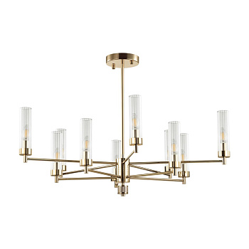 Люстра потолочная E14 10*40W 220V KAMILLA золотой LUMION