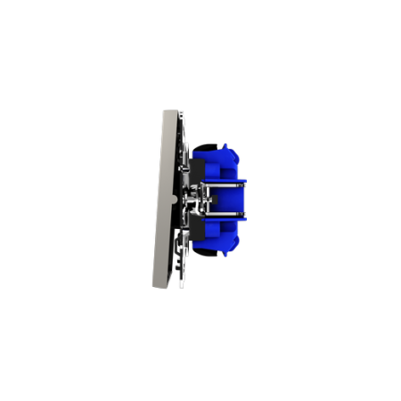 Выключатель с самовозвратом встраиваемый Voltum S70 двухклавишный 10А, (кашемир)