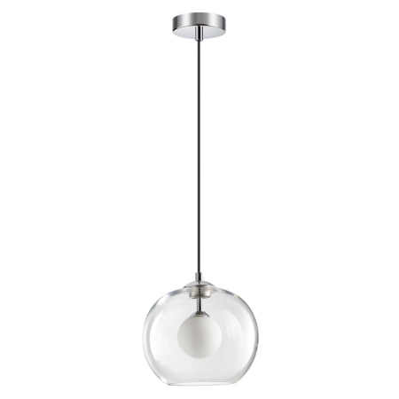 Подвес G9 1*40W LOSTAR хром/белый/прозрачный/стекло D ODEON LIGHT