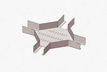 Лоток крестообразный глухой КМГ 100х65 У3, окрашенный, S1,5