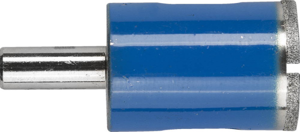 Сверло алмазное трубчатое для дрели d 24 мм по стеклу и керамике, Р100, цилиндрический хвостовик, Профессионал ЗУБР