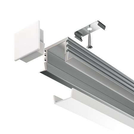 Алюминиевый профиль встраиваемый 22x12 Серебро (ALM006S-2M) Technical Maytoni