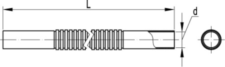 Муфта гибкая труба-труба, IP64, д.25мм DKC