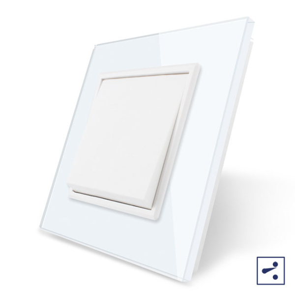 Механический проходной выключатель 1 клавиша Белый Livolo