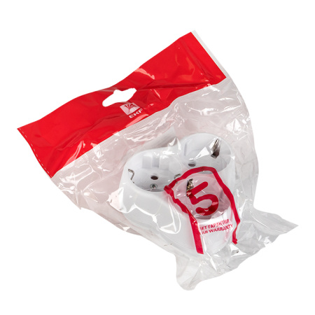 Тройник 3 гн, с/з круглый бел, 16А 250В PROxima EKF