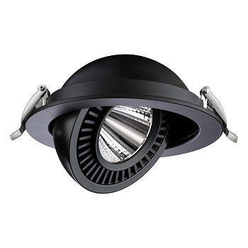 Св-к встр.св/д IP20 LED 18W 1600Лм 4000K 220V GESSO черный NOVOTECH