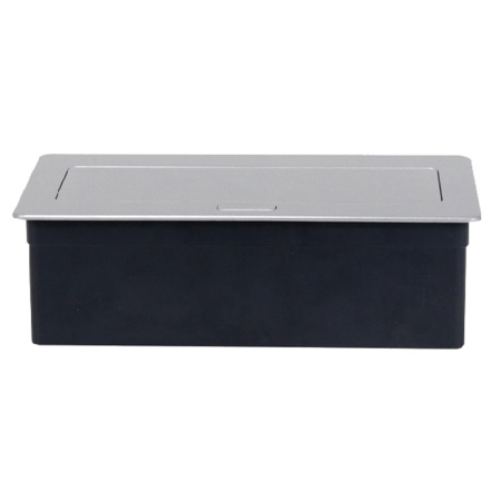 Donel Настольный встраиваемый выдвижной розеточный блок 6 мод. (3 мод. 45х45), алюминий