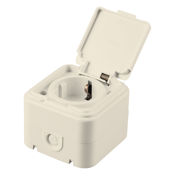 Розетка 1-местная с/з, с крышкой, STEKKER, PST16-21-44 (RA 16-211-БЖ), пластик АВС, 250В, 16А, IP44, слоновая кость (RA 16-211-С) Розетка 1-местная с/з, с крышкой, STEKKER, PST16-21-44 (RA 16-211-БЖ), пластик АВС, 250В, 16А, IP44, слоновая кость (RA 16-211-С)