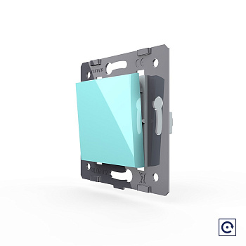 Одноклавишная механическая кнопка (звонок), цвет зеленый (механизм) Livolo