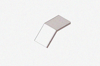 Крышка лотка замкового КЛСЗ 500х65-45 УХЛ1 для поворота трассы вниз на 45, горячее цинкование, S1,5