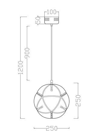Подвесной светильник 8Вт 3000K Хром IP20 Amber FR5099PL-L6CH Freya