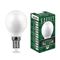 Лампа светодиодная SAFFIT SBG4509 Шарик E14 9W 2700K