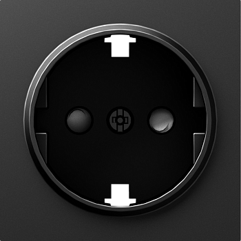 Donel A07 матовый карбон накладка для розетки Schuko с заземлением, со шторками 16A 250 В~,серия DB