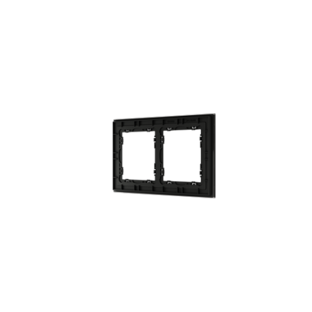 Рамка стеклянная Voltum S70 на 2 поста, (черный, стекло)