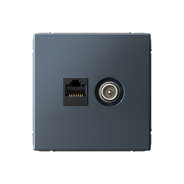 ARTGALLERY РОЗЕТКА двойная ТВ + компьютерная RJ45, кат. 5Е, ГРИФЕЛЬ Systeme Electric