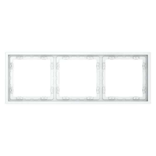 Рамка пластиковая Voltum S70 на 3 поста, (белый матовый)