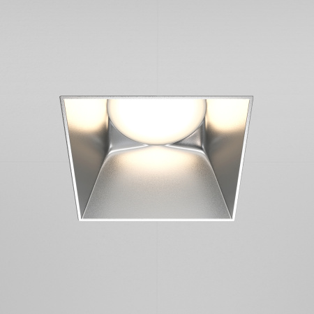 Встраиваемый светильник 1*GU10 20Вт Матовое Серебро IP20 Downlight DL051-01-GU10-SQ-WS Technical Maytoni