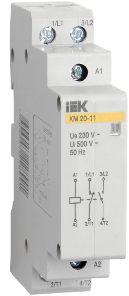 Контактор модульный  КМ20-20 AC IEK