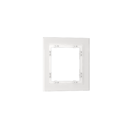 Рамка стеклянная Voltum S70 на 1 пост, (белый, стекло)