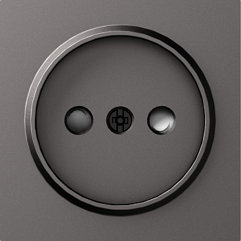 Donel A07 матовый титан накладка для розетки без заземления, со шторками 16A 250 В~,серия DB